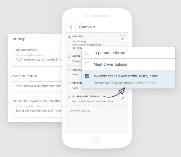Sistema de pedidos en línea con software integrado de entrega para restaurantes.