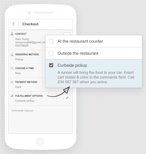 app para comida para llevar desde tu auto